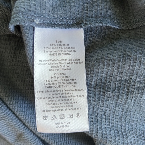 🎖️HP🎖️Stella&Dot Ruched long sleeve crinkle top, S, puff shoulder, slate - Picture 7 of 9